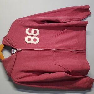 Old Navy hoodie girl's size xxl sweat jacket soft inside muted burgundy